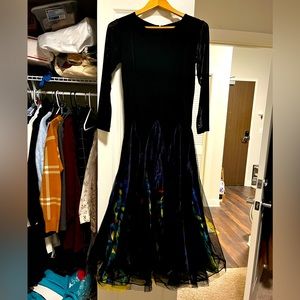 Ballroom competition dress rainbow underskirt